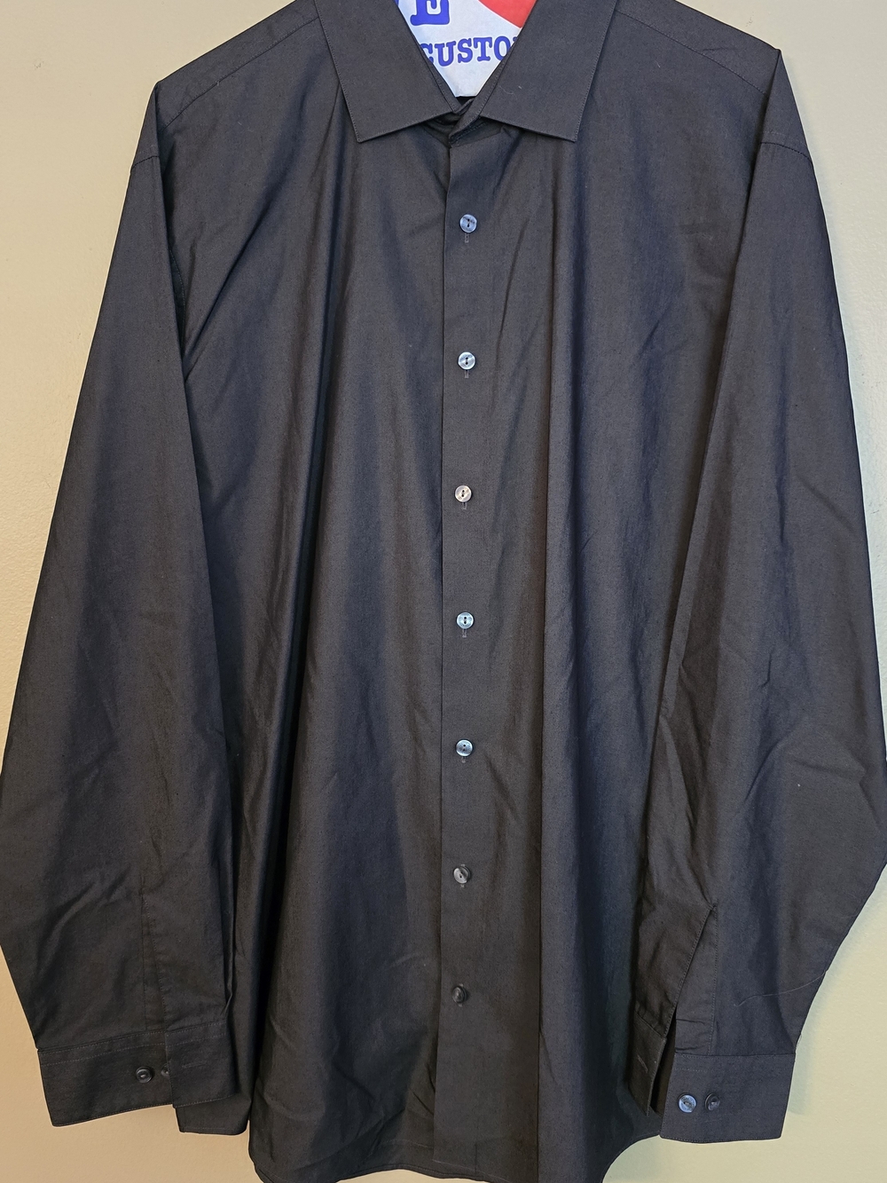 Kenneth Cole Reaction Black Long-Sleeve Dress Shirt (Slim Fit)